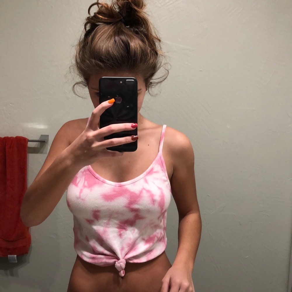 Tie dye, tank crop top